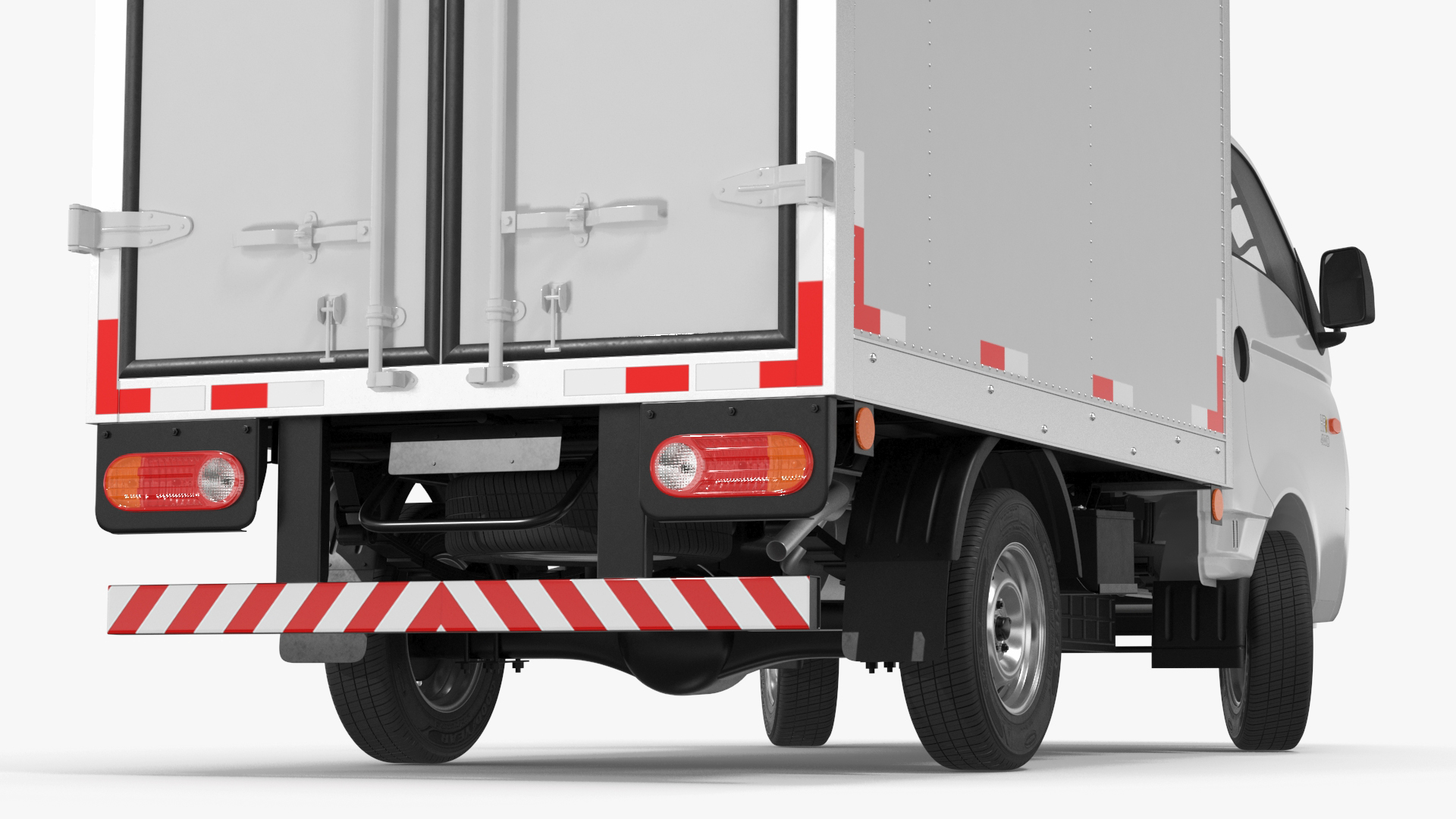 3D model Mini Truck Hyundai HR 2023 Refrigerator Rigged for Maya