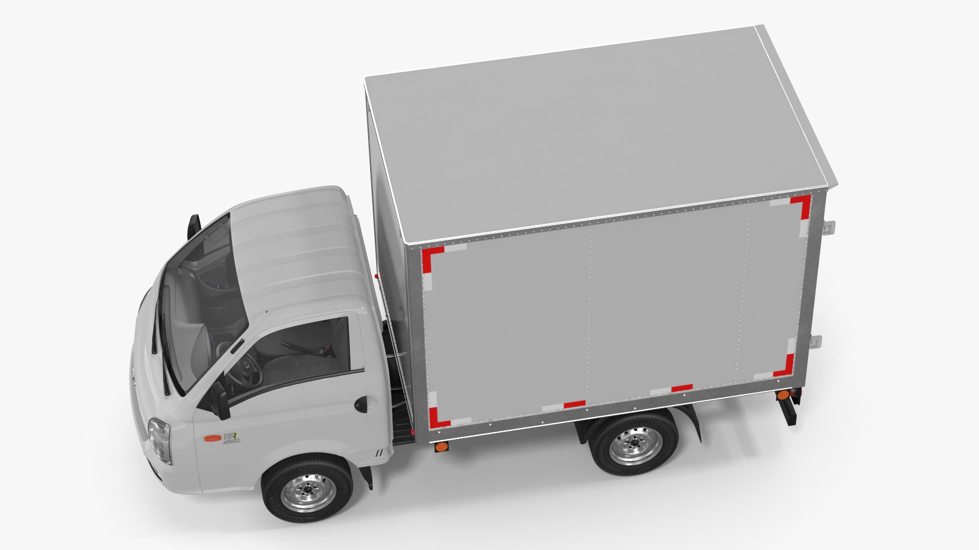 3D model Mini Truck Hyundai HR 2023 Refrigerator Rigged for Maya