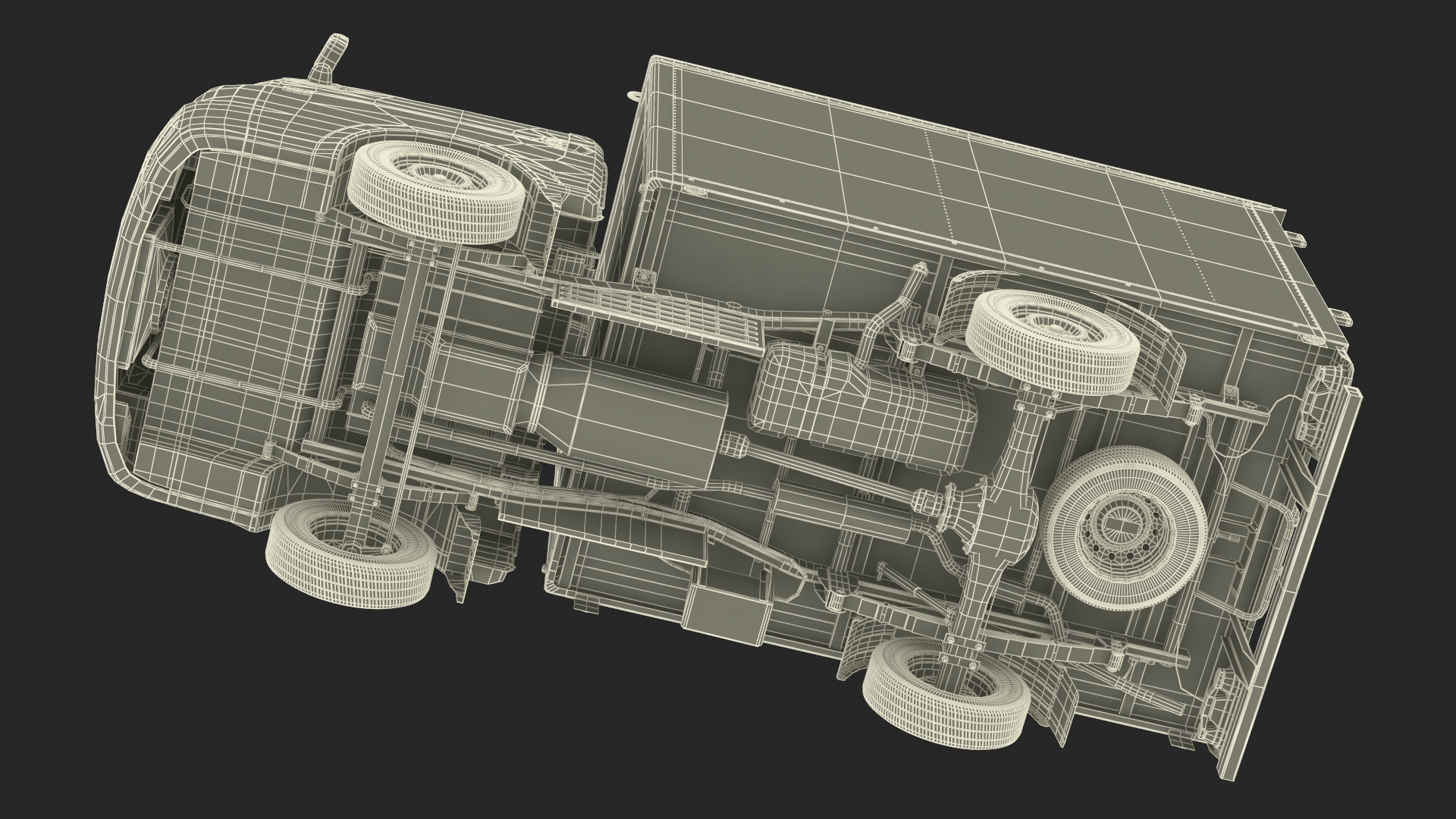 3D model Mini Truck Hyundai HR 2023 Refrigerator Rigged for Maya