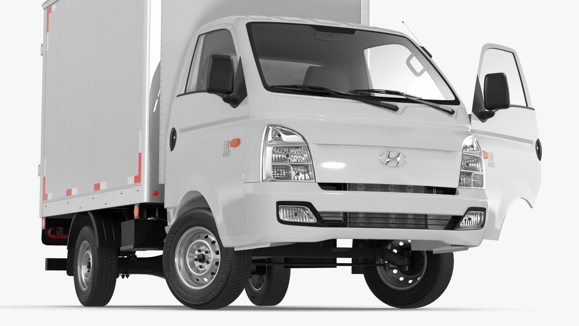 3D model Mini Truck Hyundai HR 2023 Refrigerator Rigged for Maya