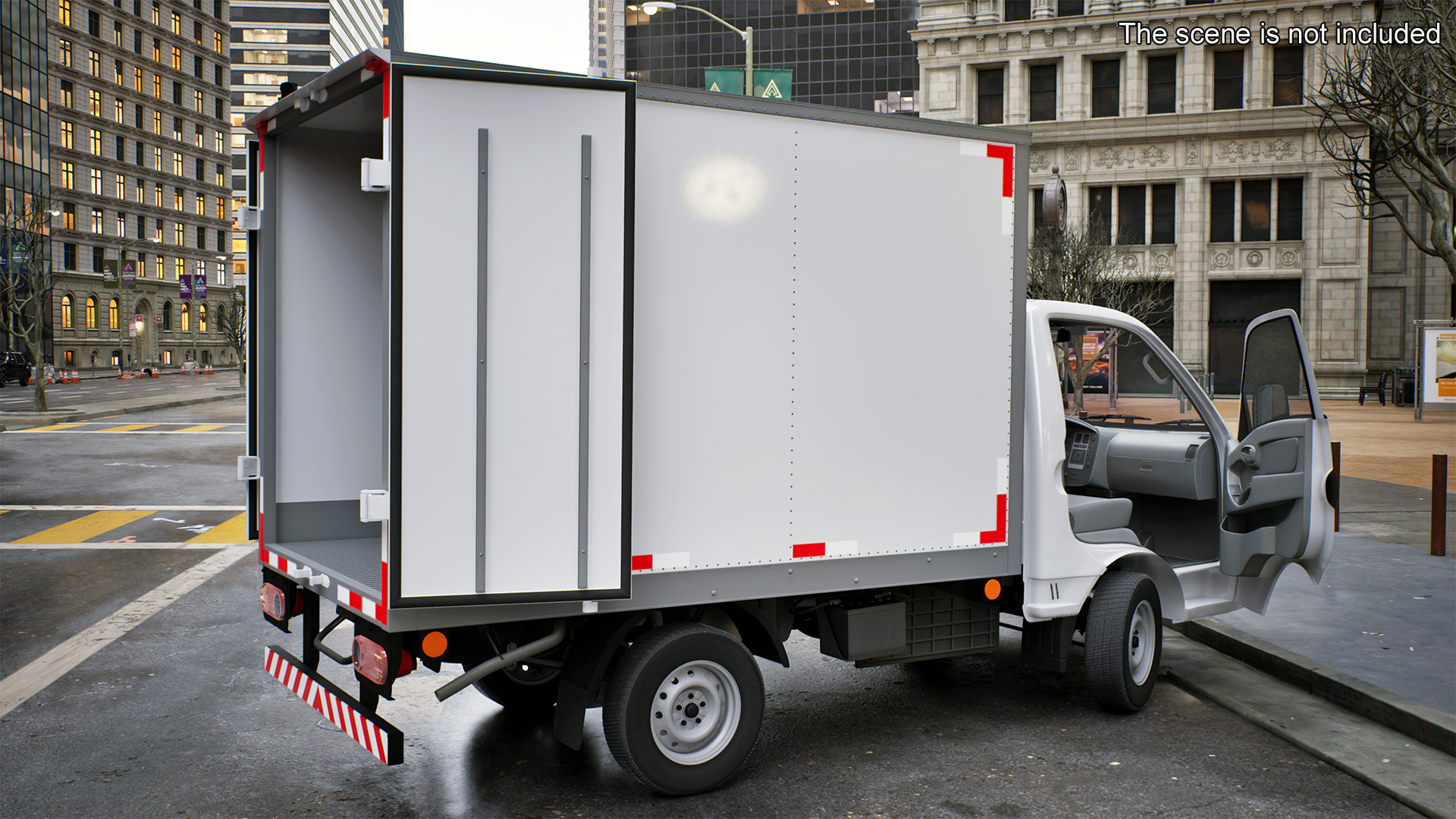 3D model Mini Truck Hyundai HR 2023 Refrigerator Rigged for Maya