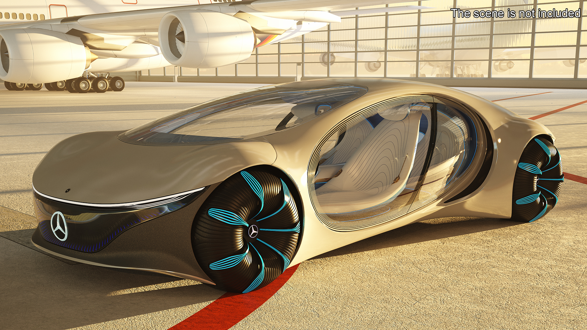 Mercedes Vision AVTR Light ON 3D model