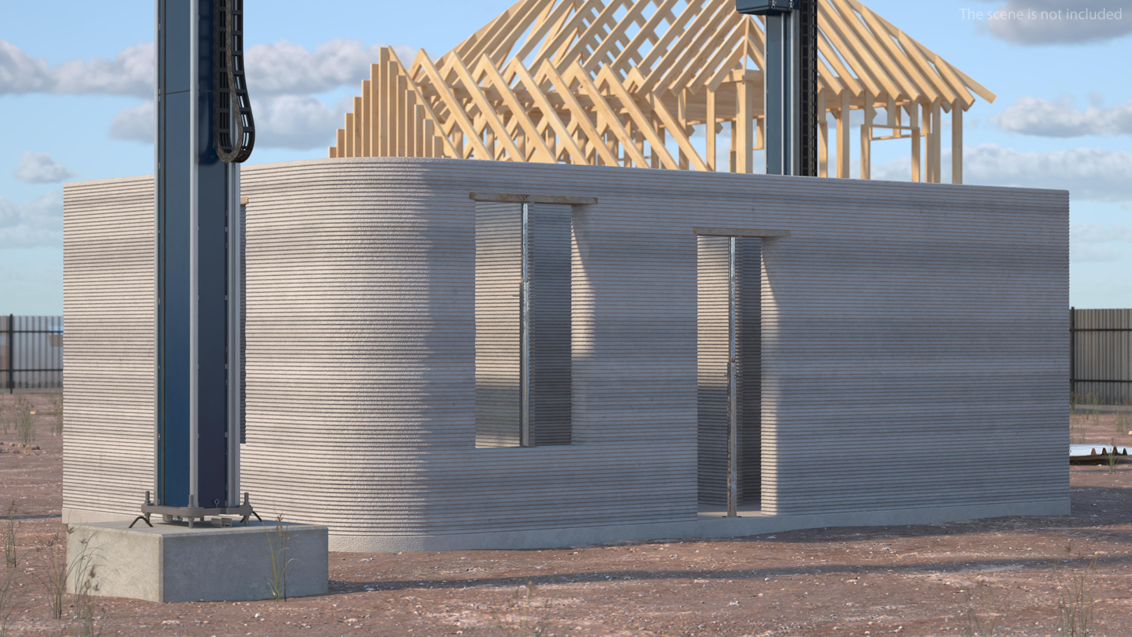 3D Building Module with Construction Printer