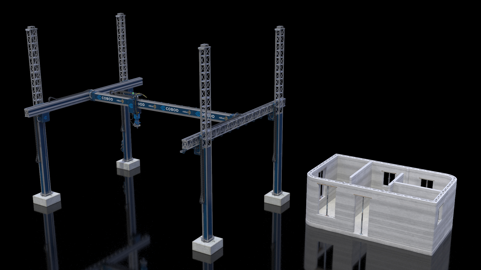 3D Building Module with Construction Printer