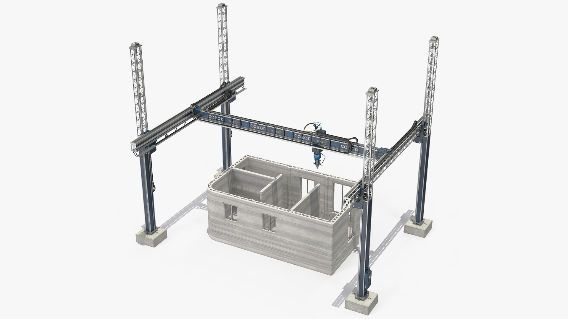 3D Building Module with Construction Printer