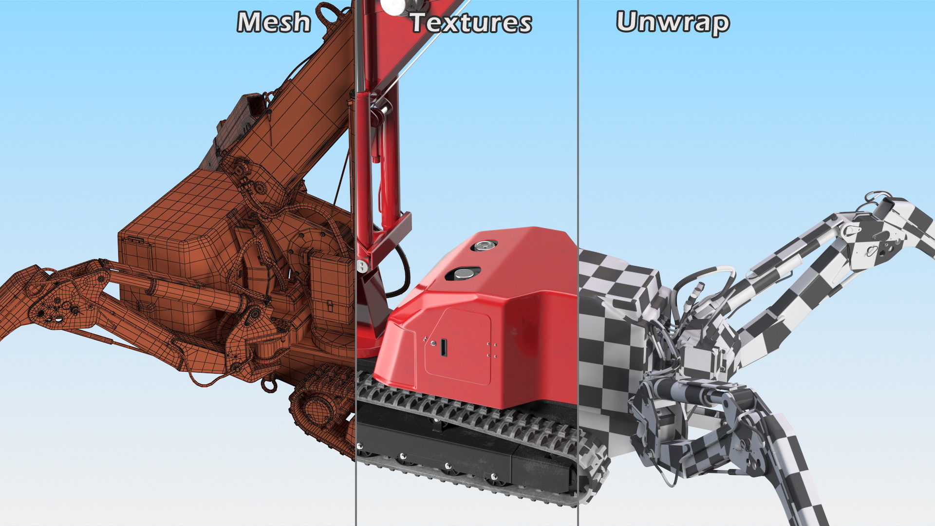 3D model Spider Mini Crane Unfolded Position