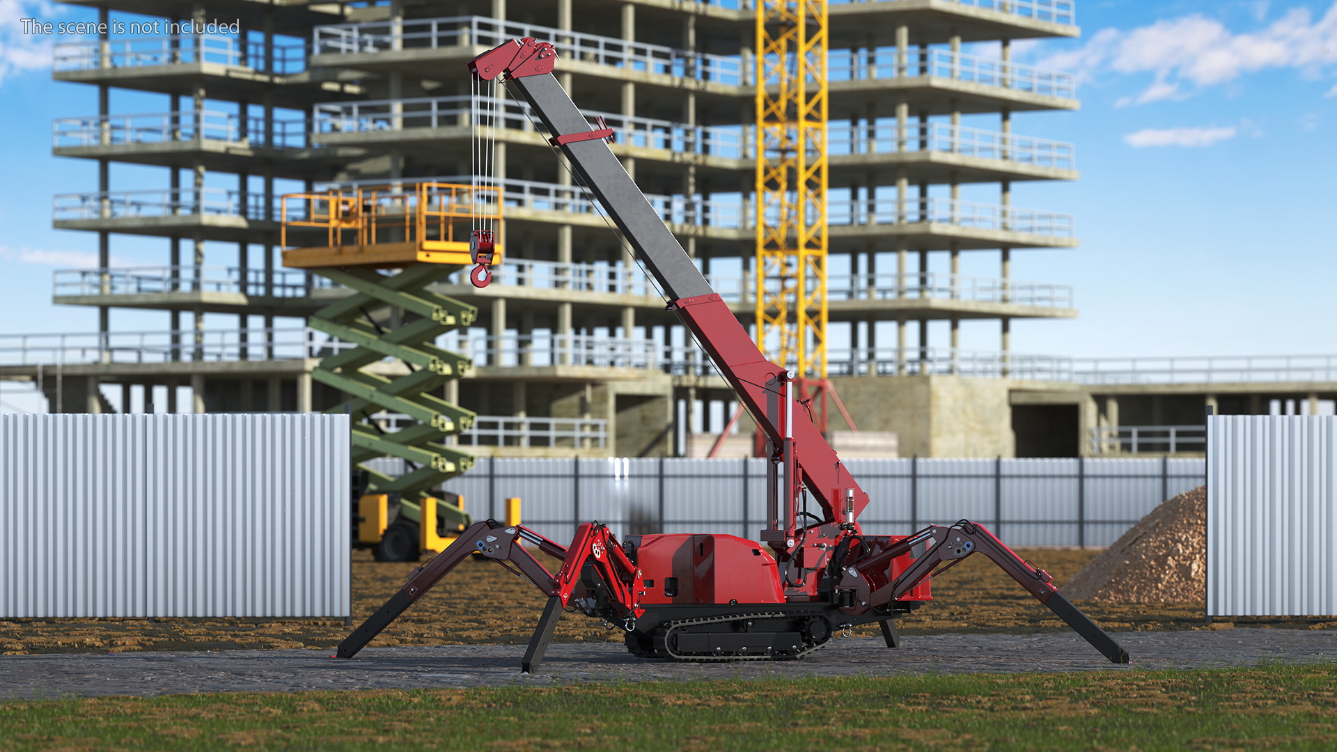 3D model Spider Mini Crane Unfolded Position