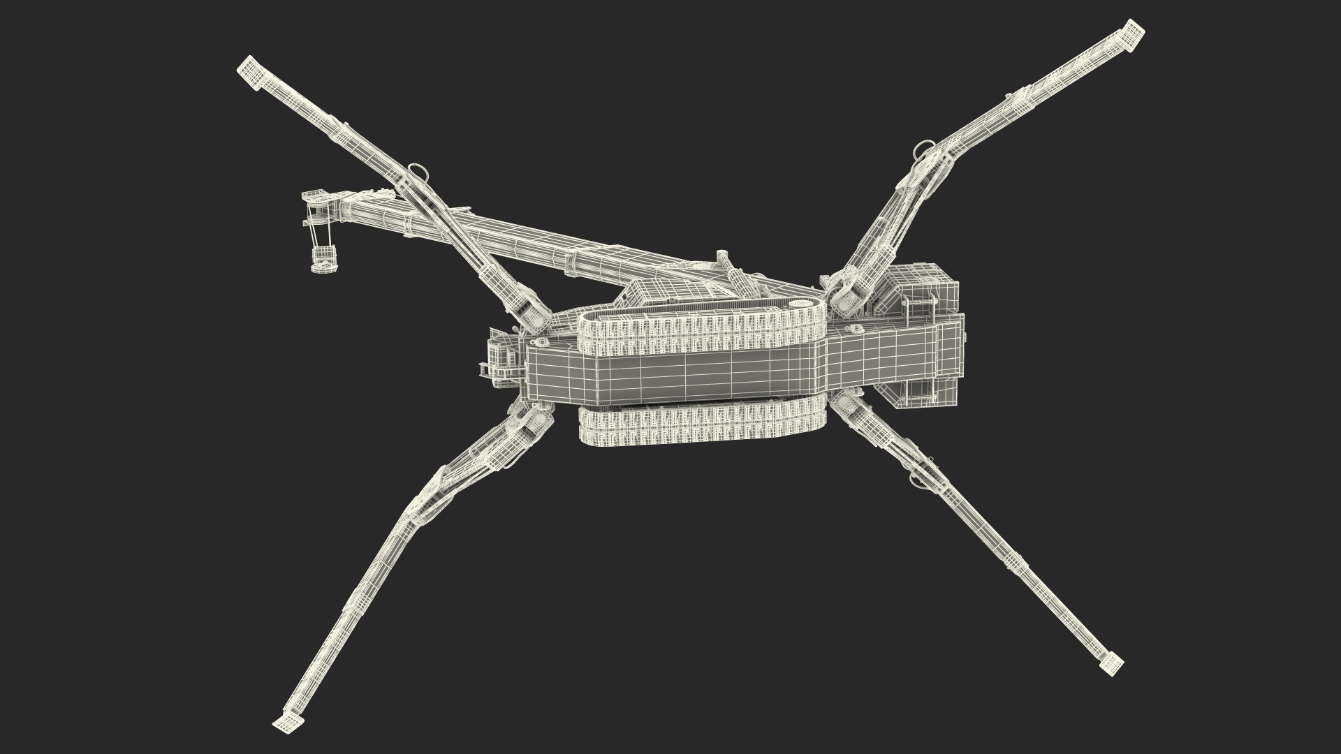 3D model Spider Mini Crane Unfolded Position