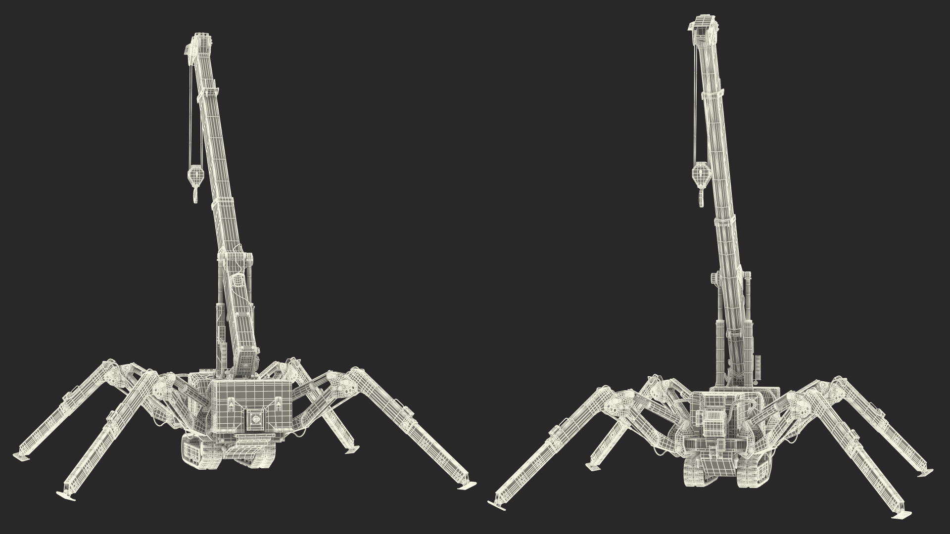 3D model Spider Mini Crane Unfolded Position