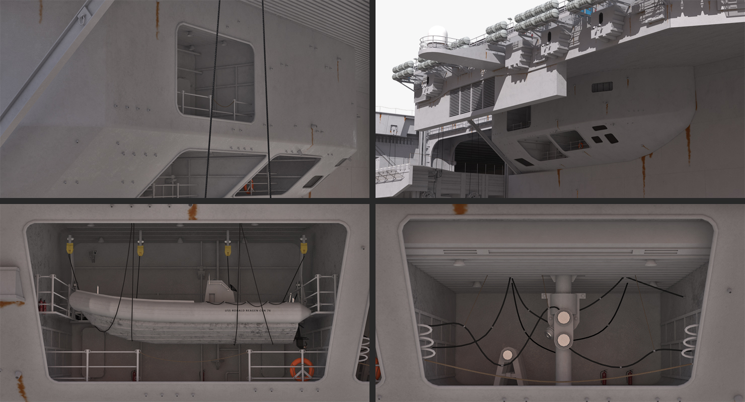 3D model USS Dwight D Eisenhower CVN 69