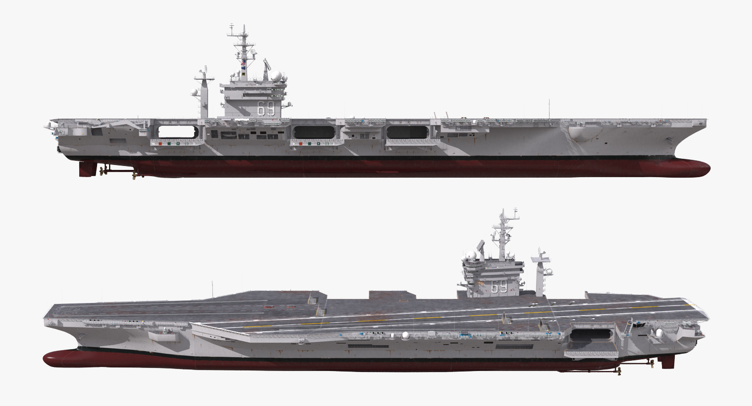 3D model USS Dwight D Eisenhower CVN 69