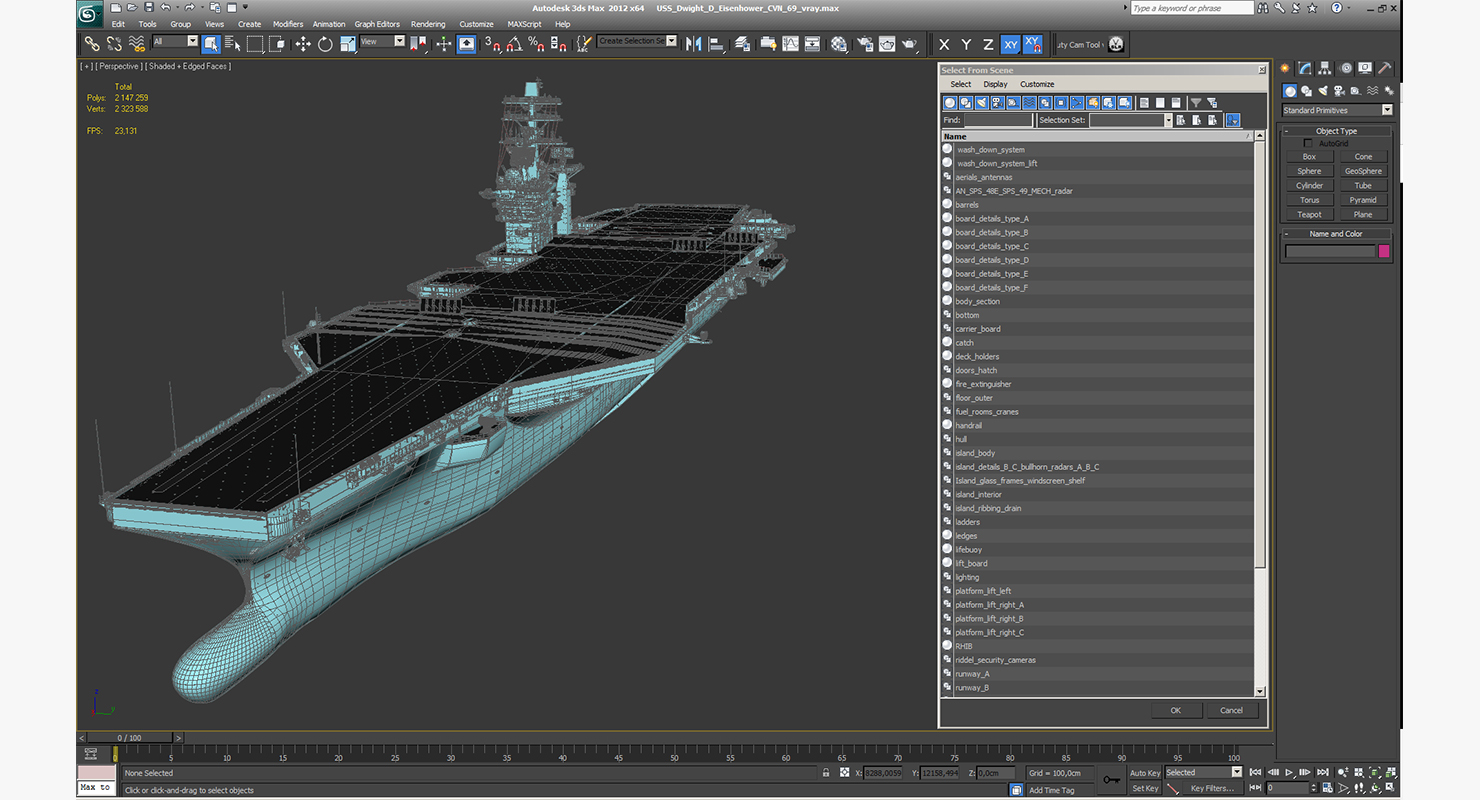 3D model USS Dwight D Eisenhower CVN 69