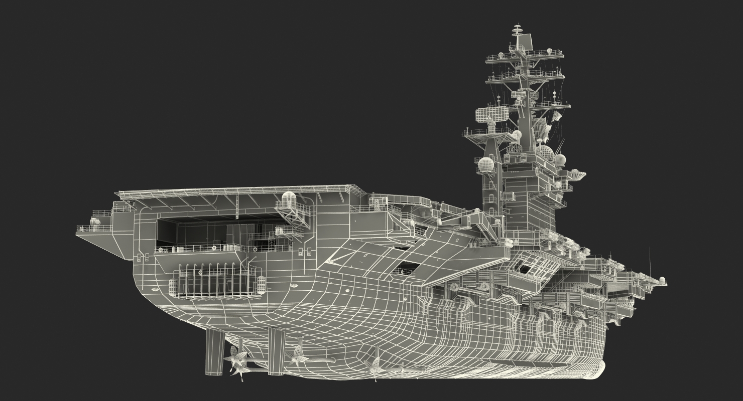 3D model USS Dwight D Eisenhower CVN 69