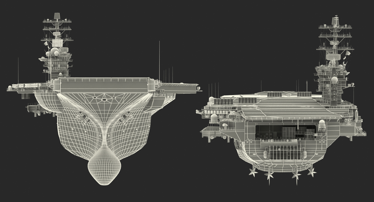 3D model USS Dwight D Eisenhower CVN 69