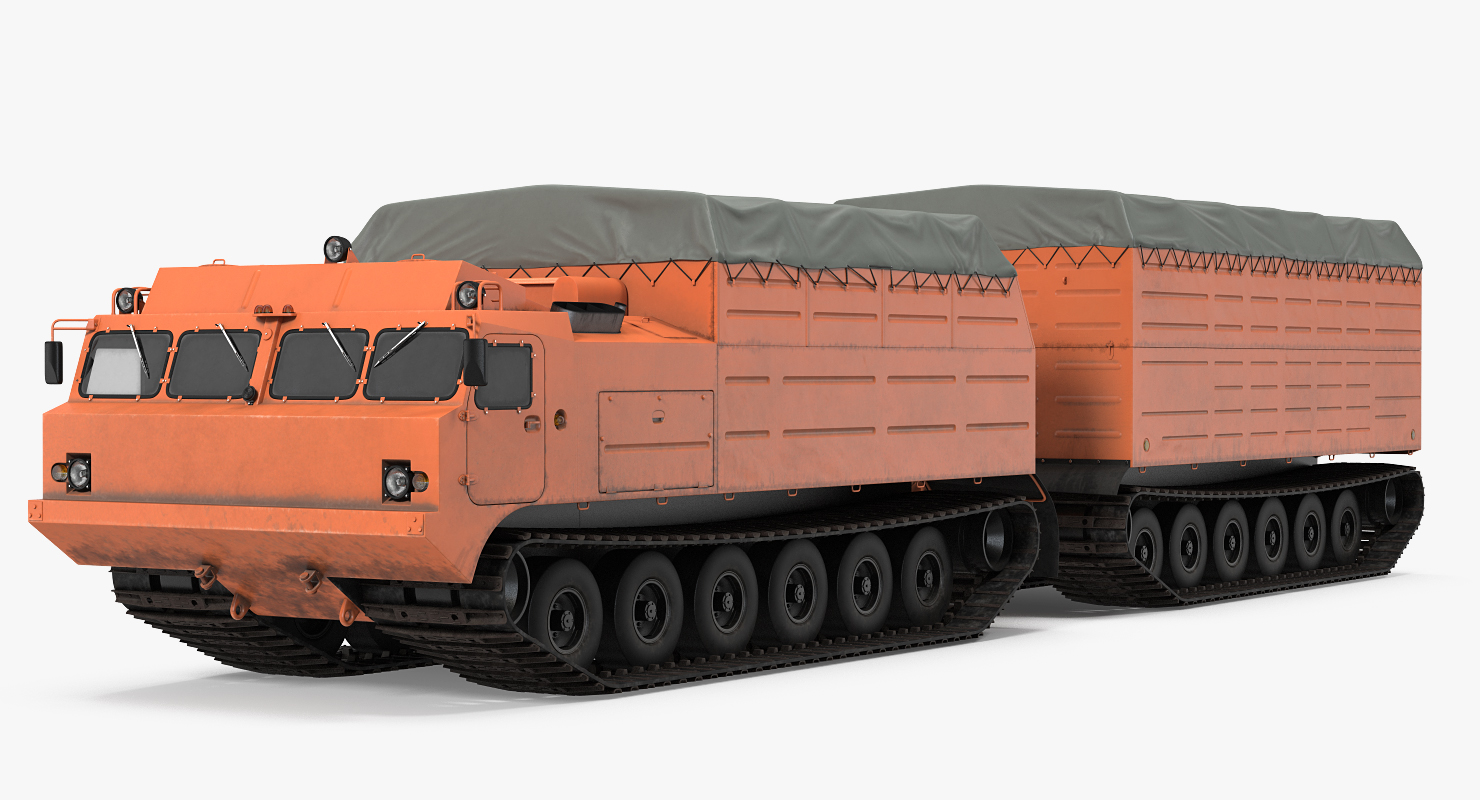 3D Multi Purpose Articulated Tracked Vehicle Vityaz DT 30 Rigged