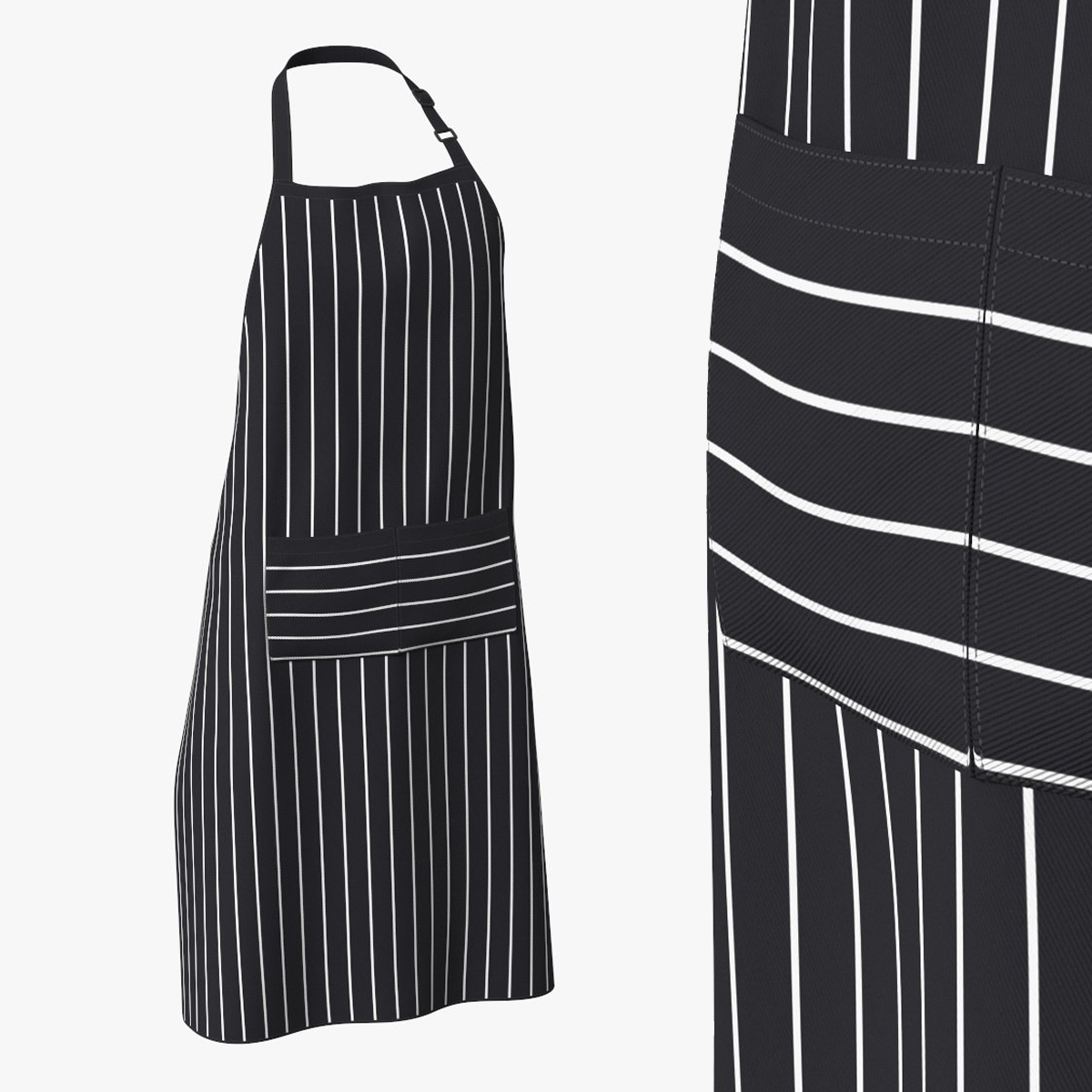 Mens Striped Cooking Apron