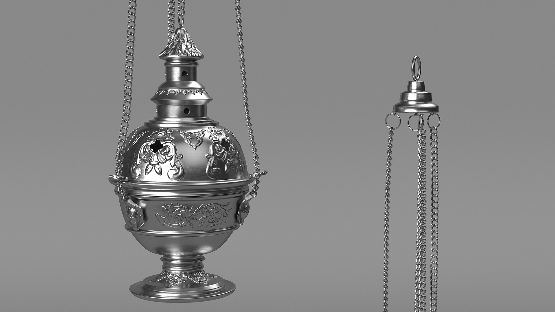 3D model Church Censer Silver