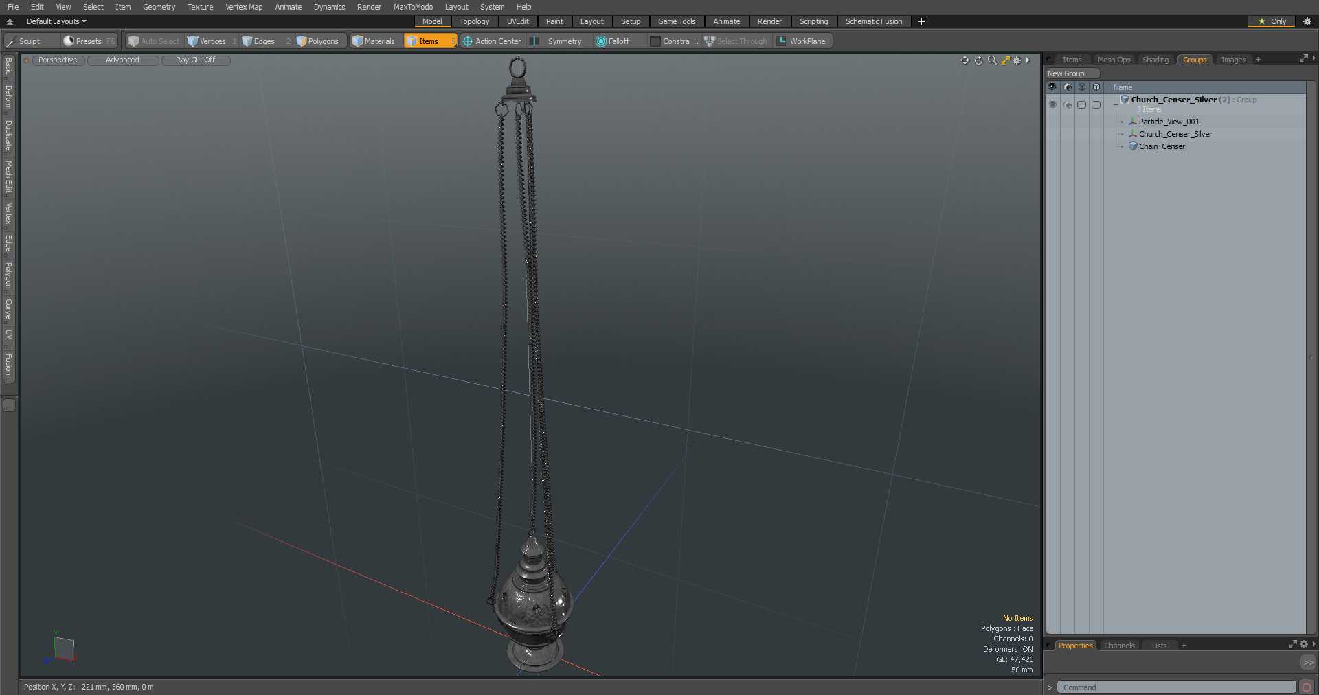 3D model Church Censer Silver