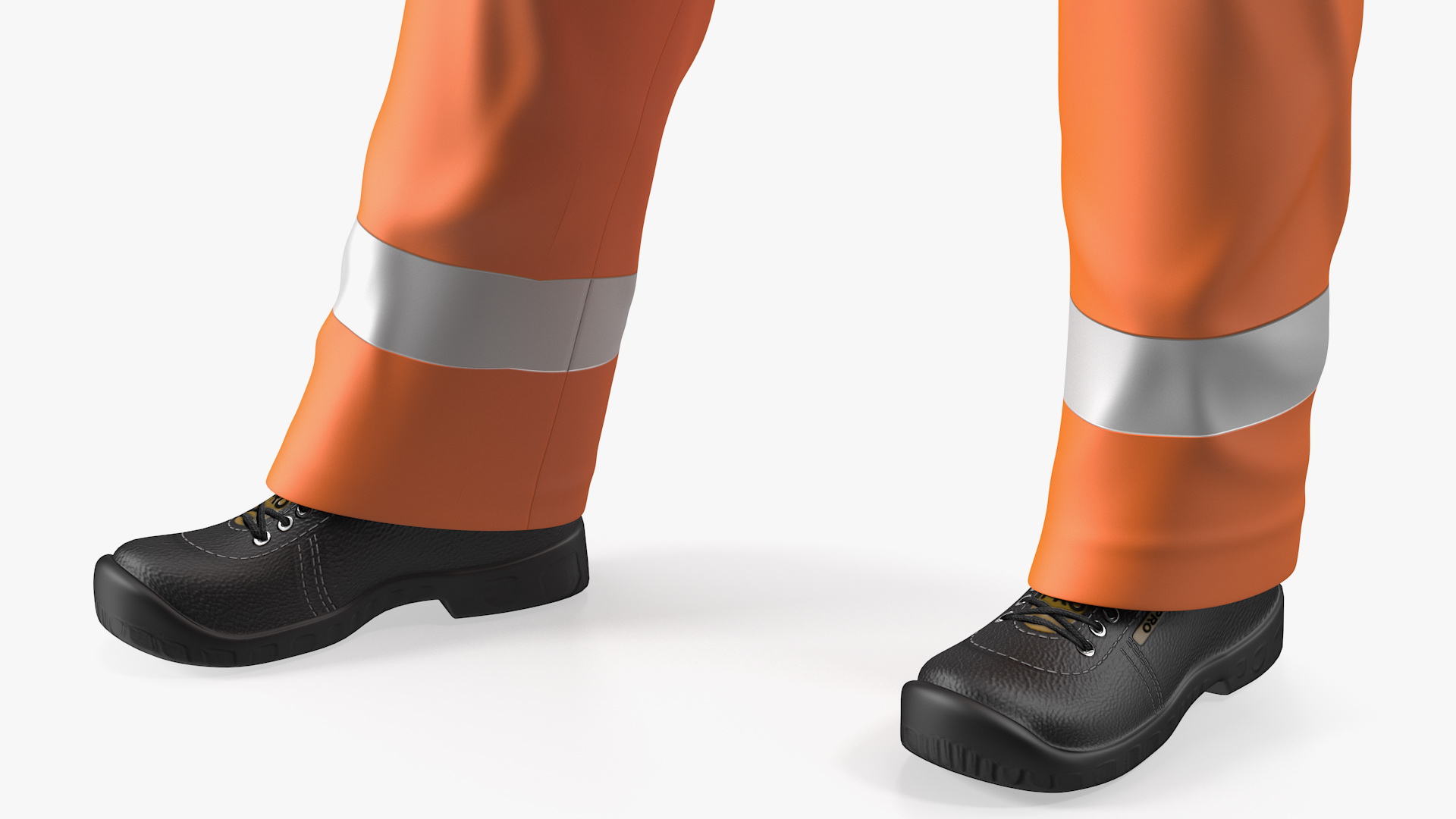 3D African American Road Construction Worker
