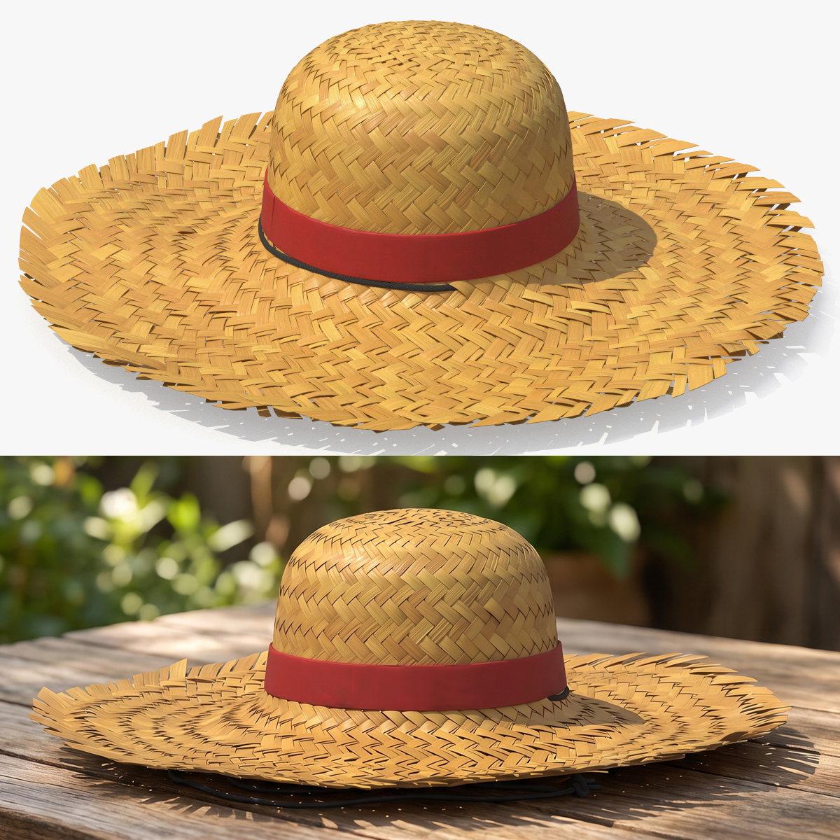 One Piece Luffy Straw Hat 3D model preview