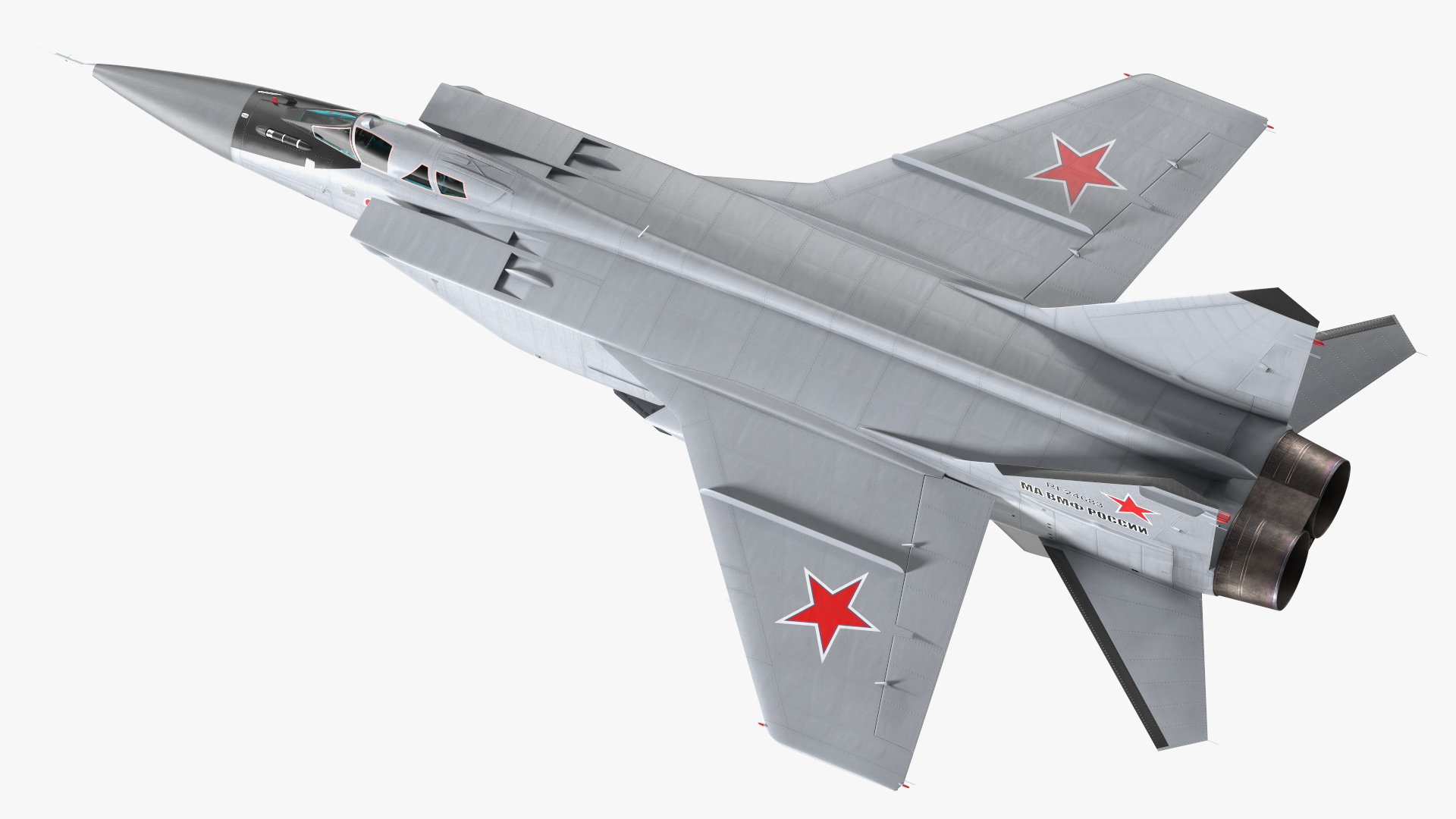 Mikoyan MiG-31 Supersonic Interceptor Aircraft Rigged for Maya 3D