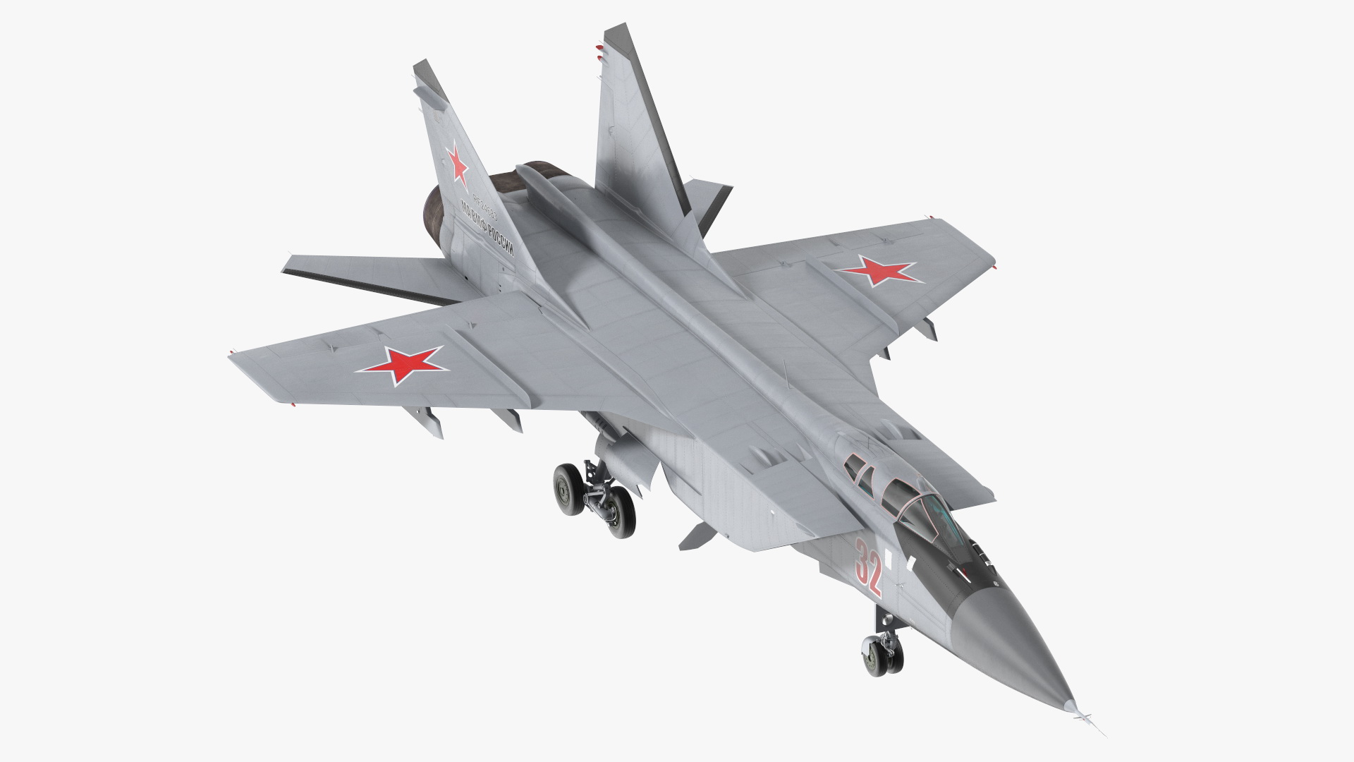 Mikoyan MiG-31 Supersonic Interceptor Aircraft Rigged for Maya 3D