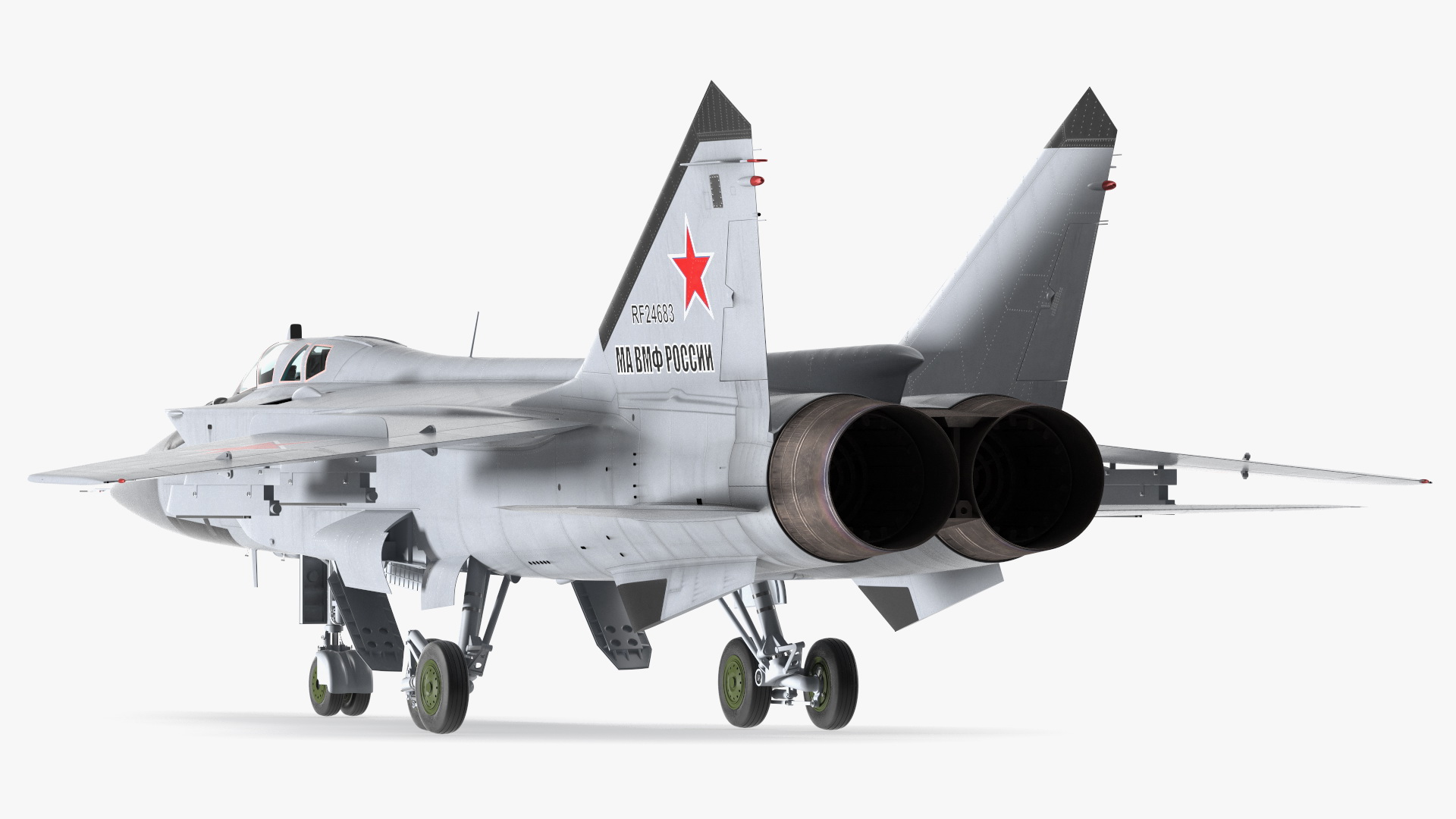 Mikoyan MiG-31 Supersonic Interceptor Aircraft Rigged for Maya 3D