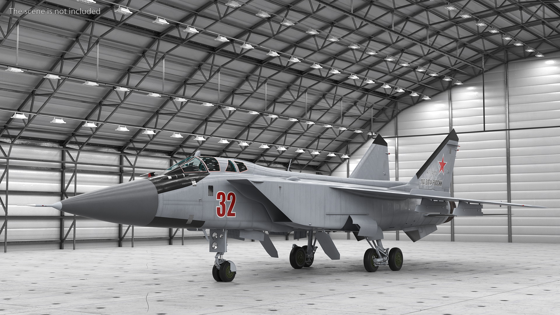 Mikoyan MiG-31 Supersonic Interceptor Aircraft Rigged for Maya 3D