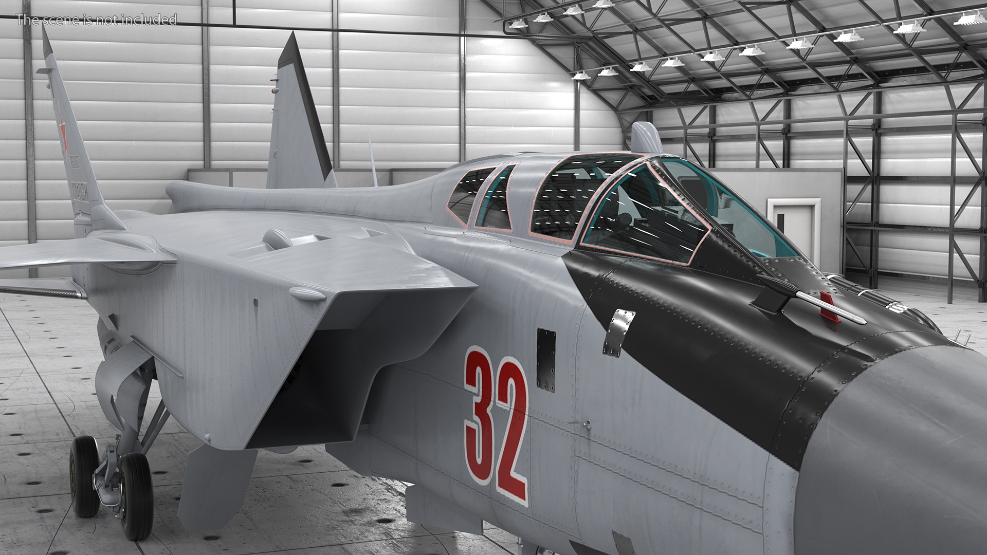 Mikoyan MiG-31 Supersonic Interceptor Aircraft Rigged for Maya 3D