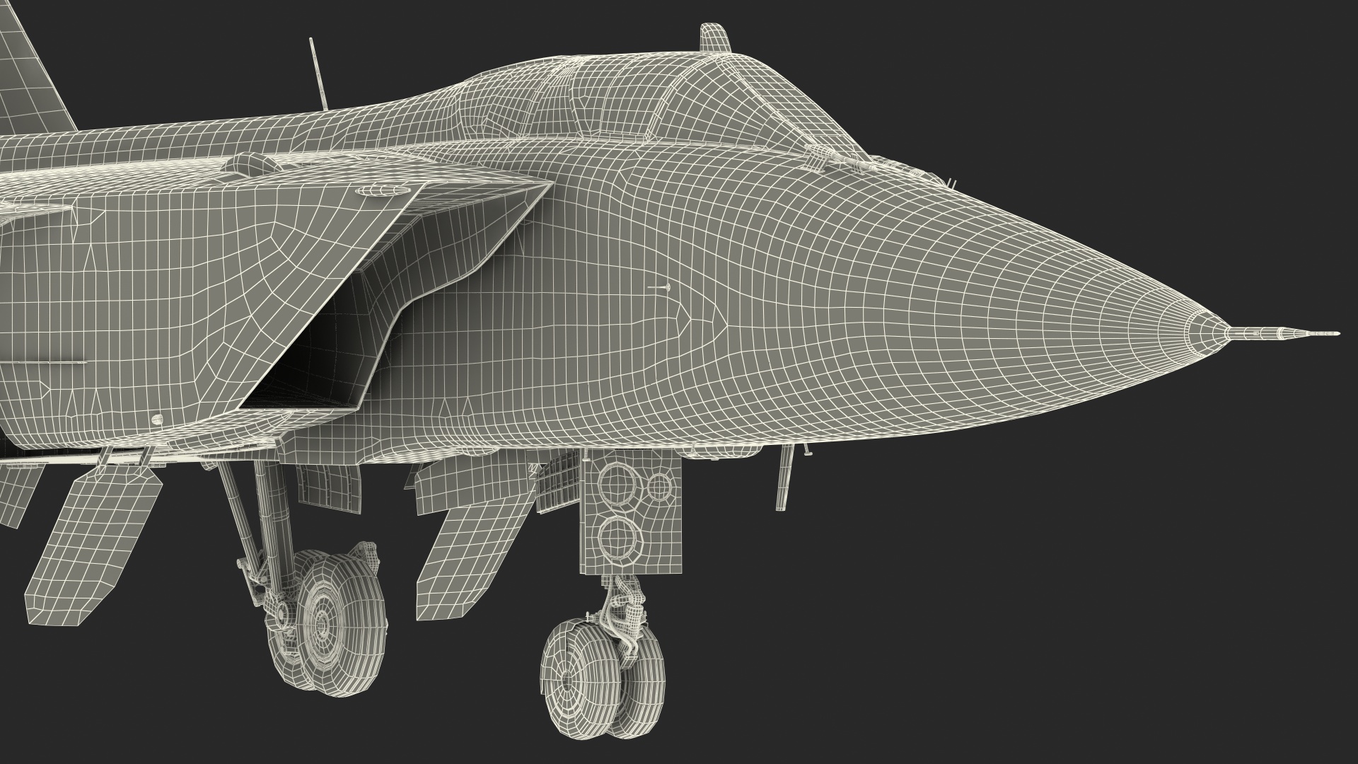 Mikoyan MiG-31 Supersonic Interceptor Aircraft Rigged for Maya 3D