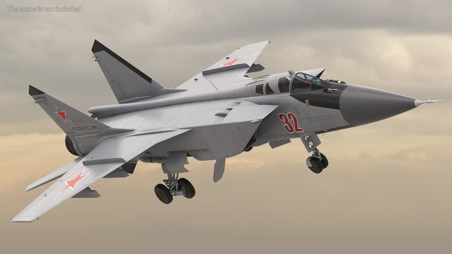 Mikoyan MiG-31 Supersonic Interceptor Aircraft Rigged for Maya 3D