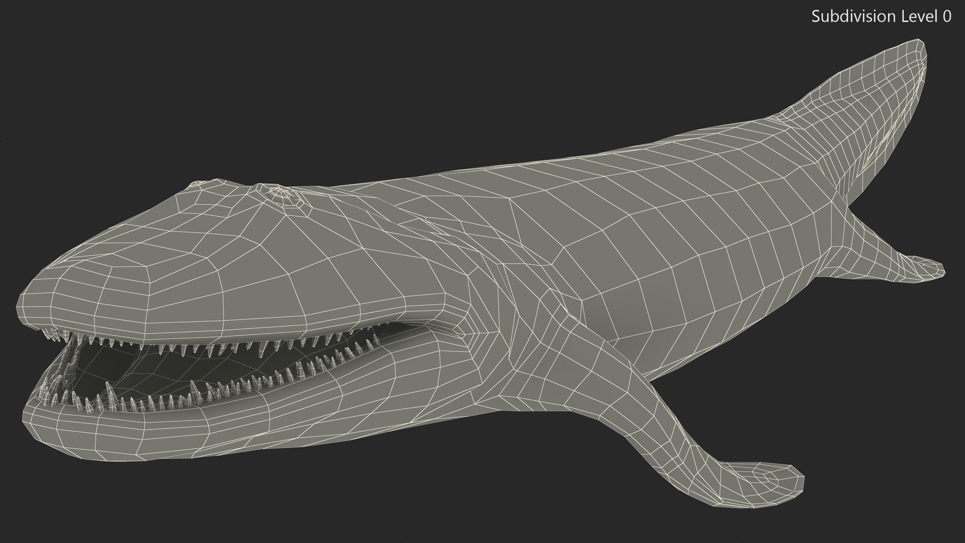 3D model Tiktaalik Rigged for Cinema 4D