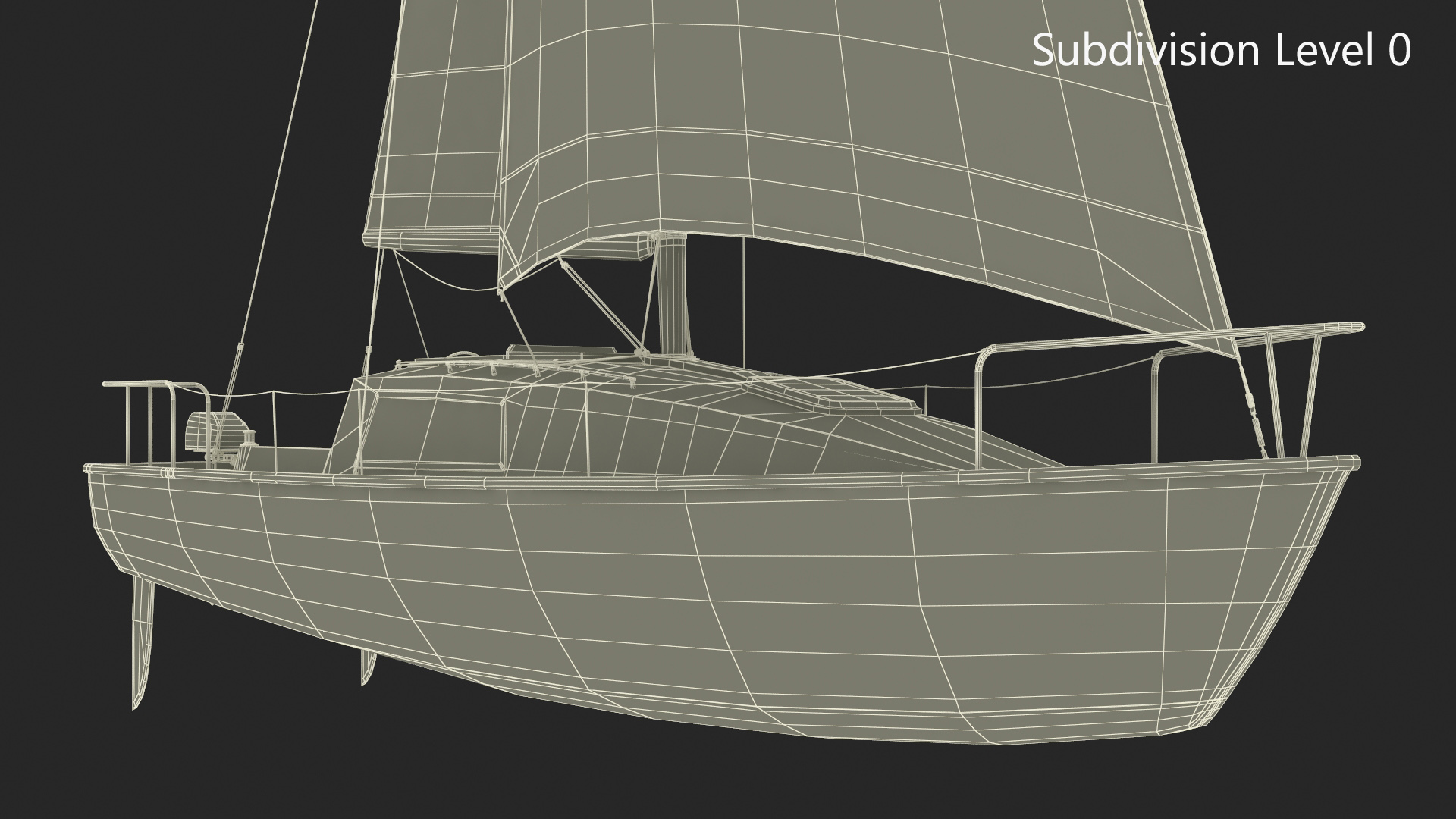 3D Sailing Yacht model
