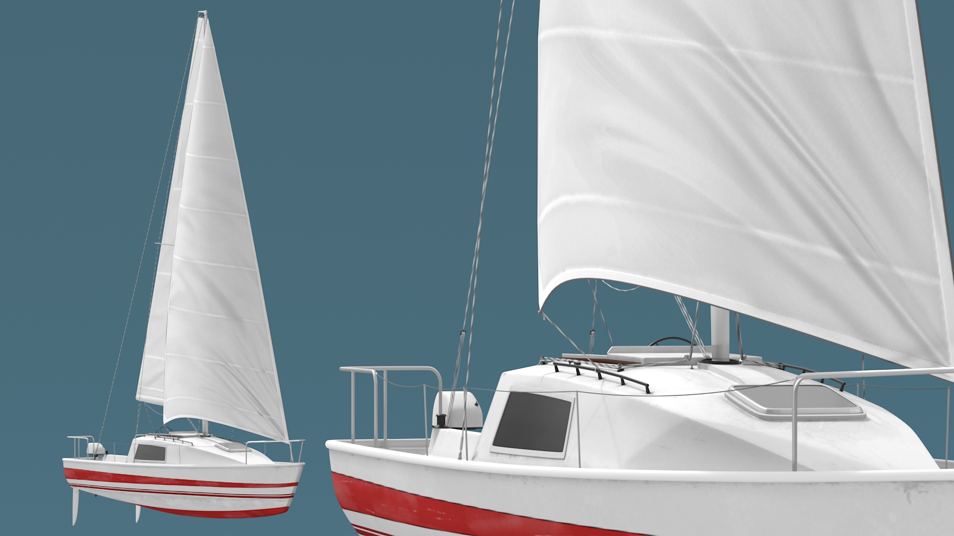 3D Sailing Yacht model