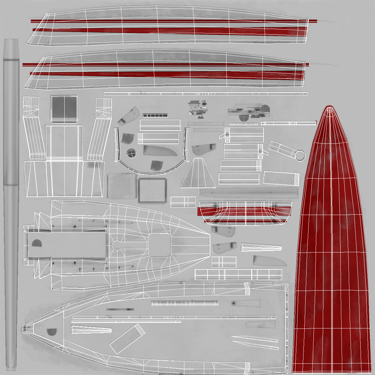 3D Sailing Yacht model