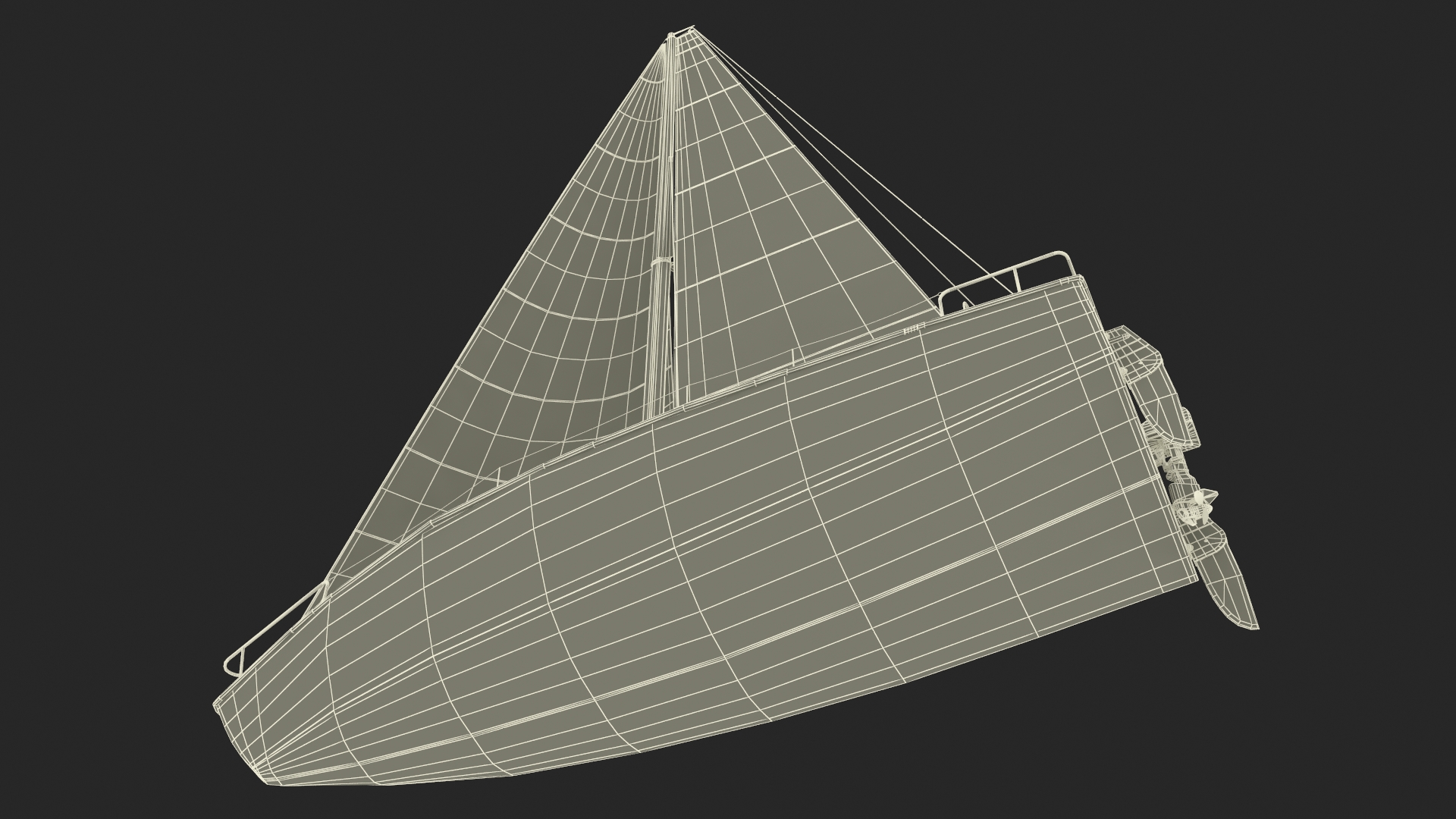 3D Sailing Yacht model