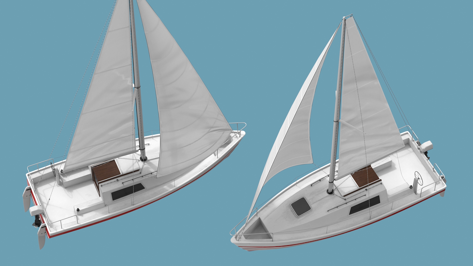 3D Sailing Yacht model