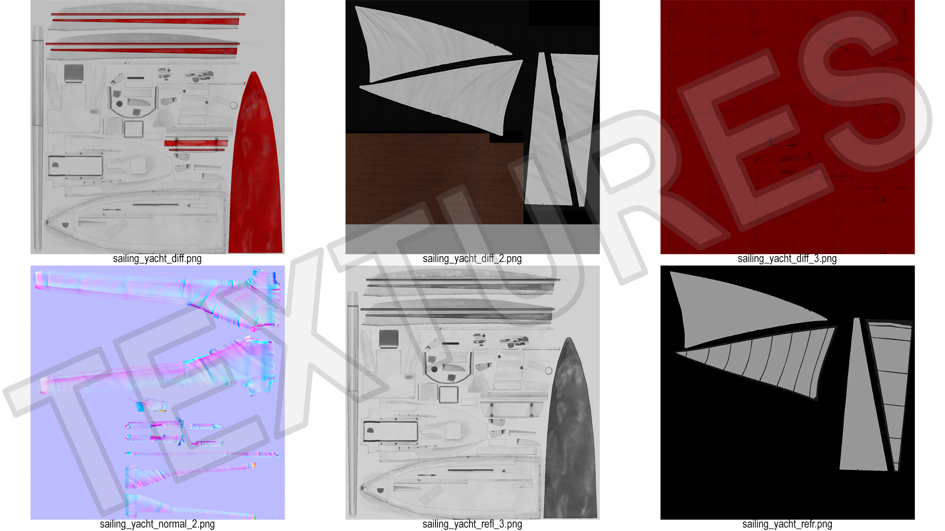 3D Sailing Yacht model