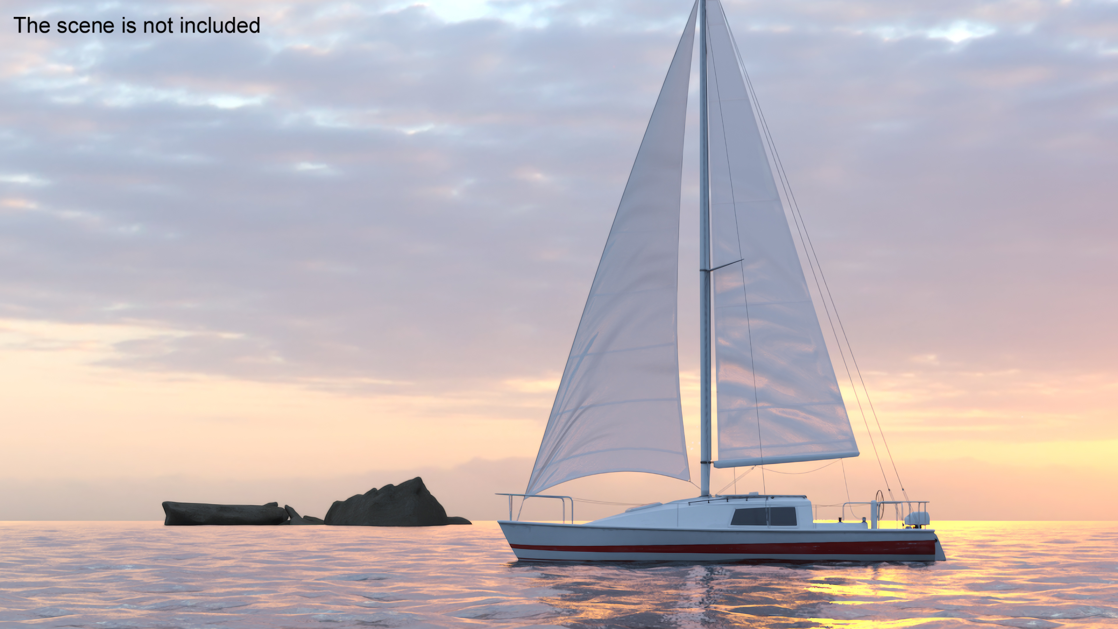 3D Sailing Yacht model