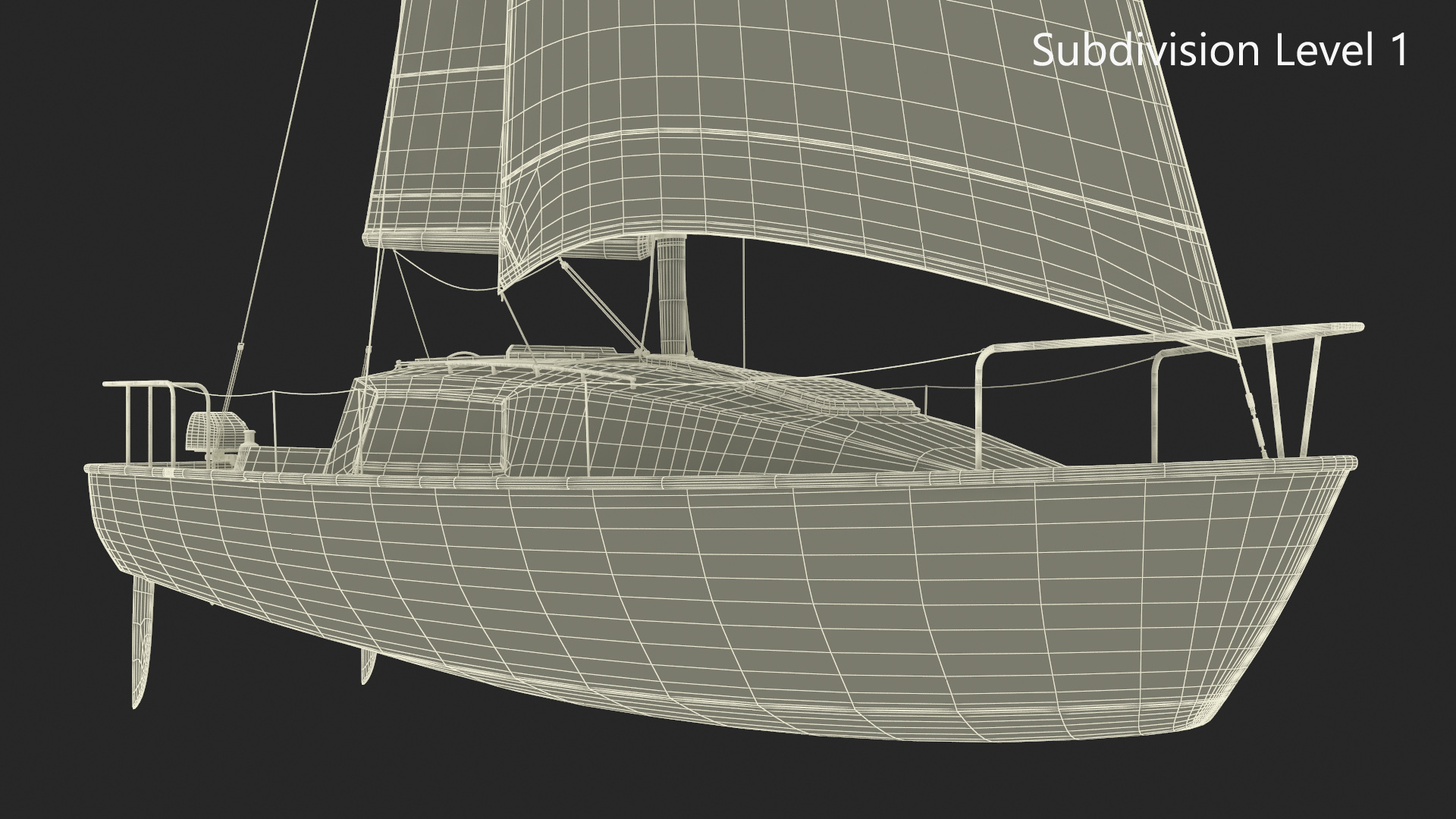 3D Sailing Yacht model
