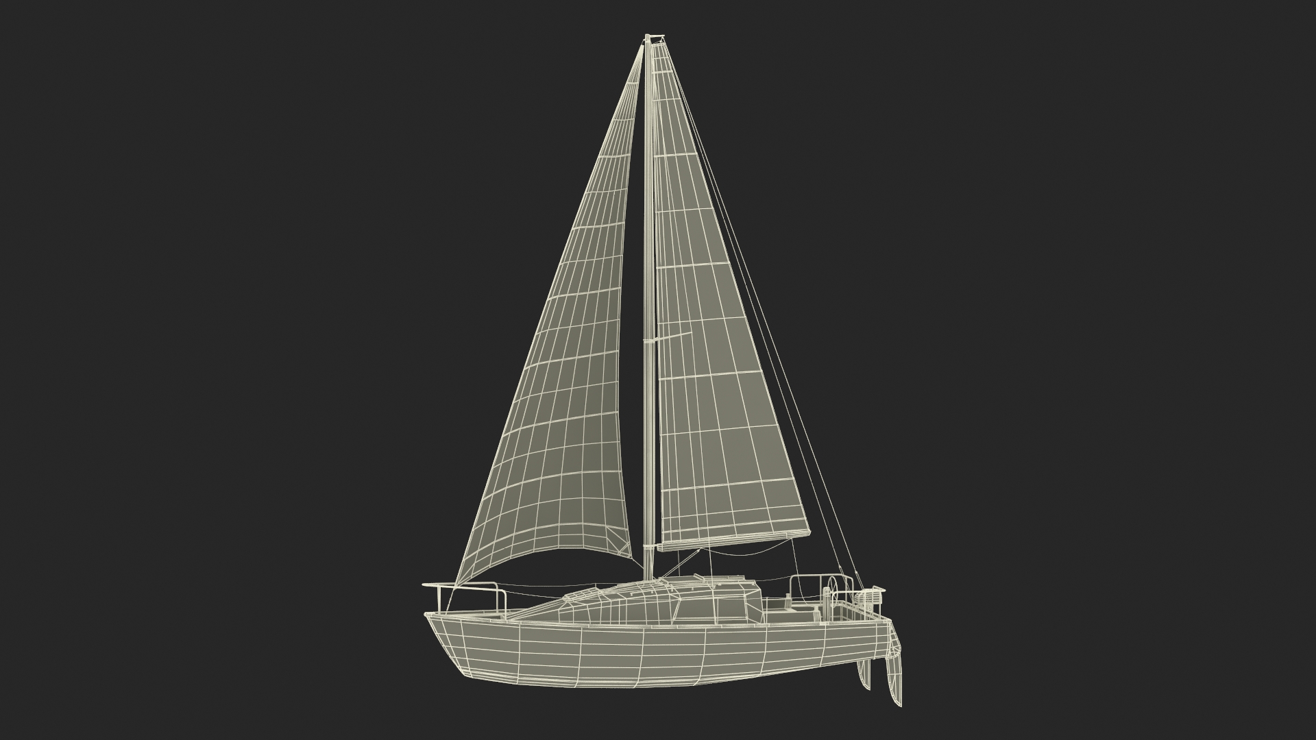 3D Sailing Yacht model