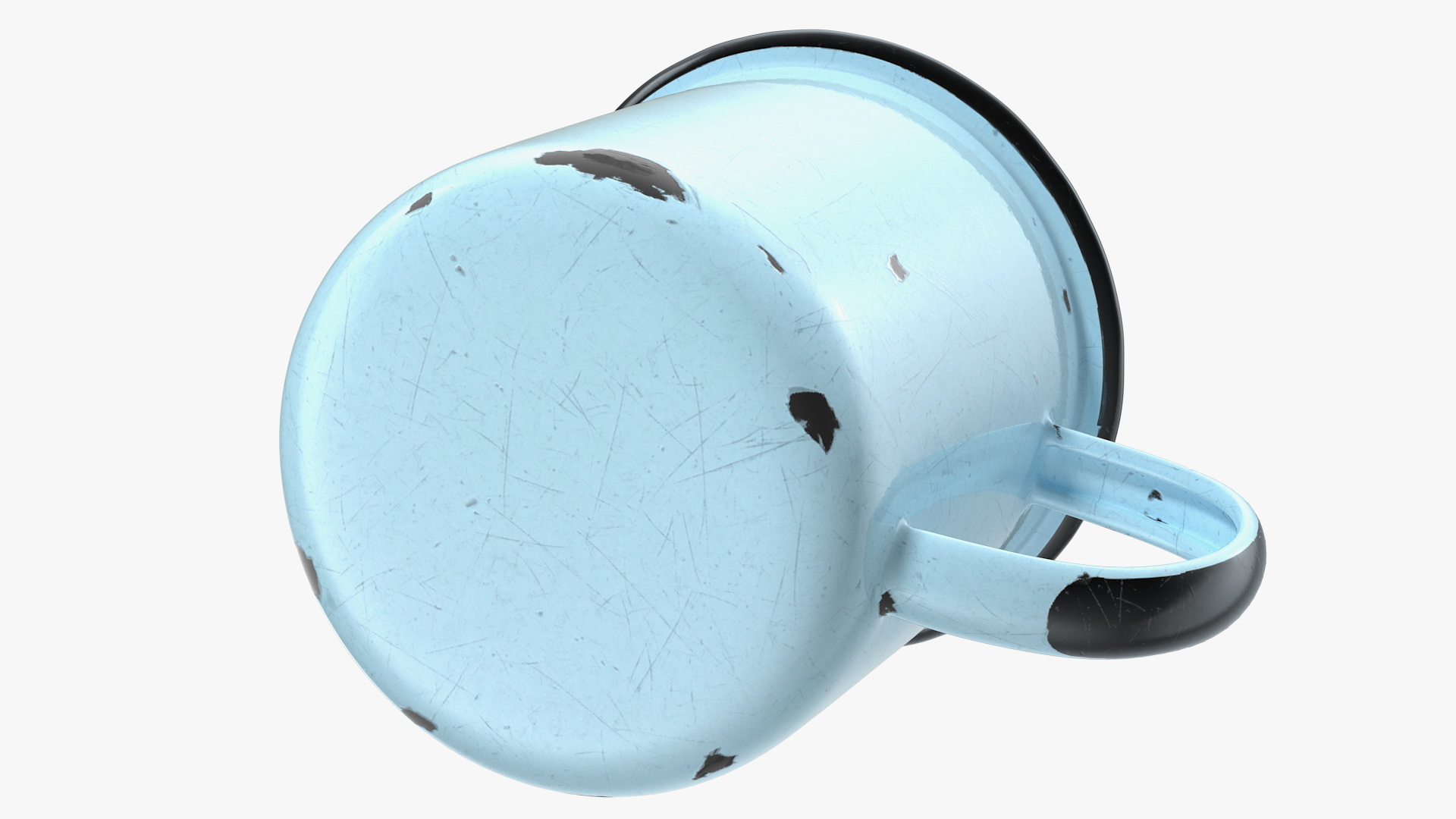 Enamel Mug Old 3D model