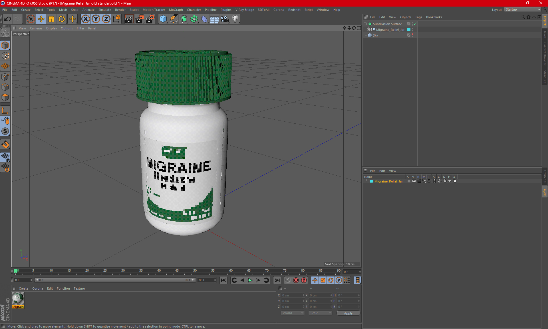 Migraine Relief Jar 3D model