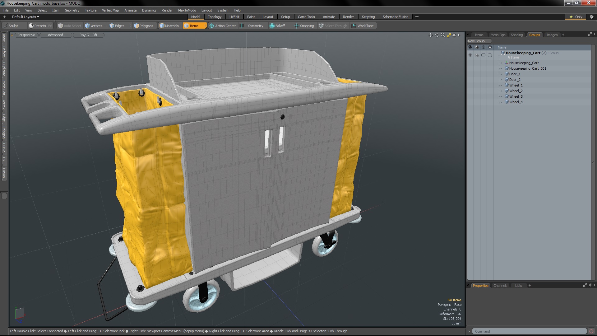 Housekeeping Cart 3D
