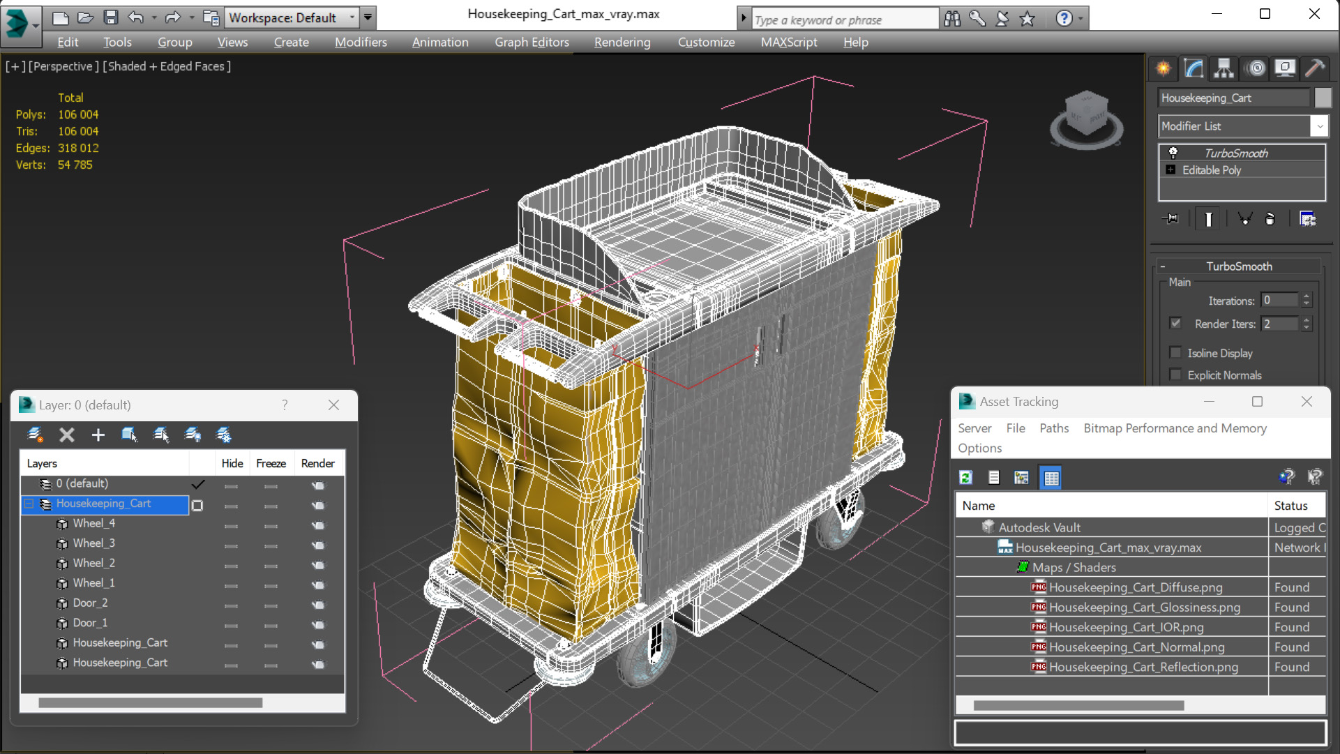 Housekeeping Cart 3D