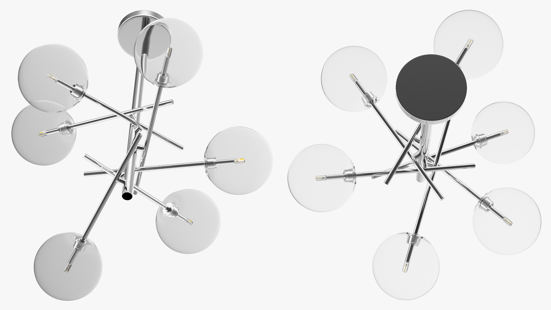 Light Cluster Globe Pendant Silver 3D model