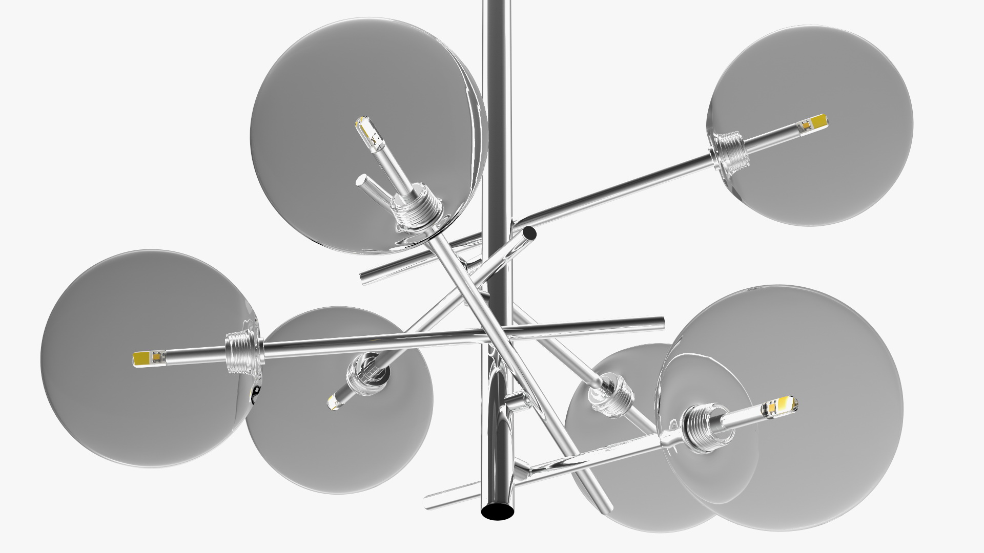 Light Cluster Globe Pendant Silver 3D model