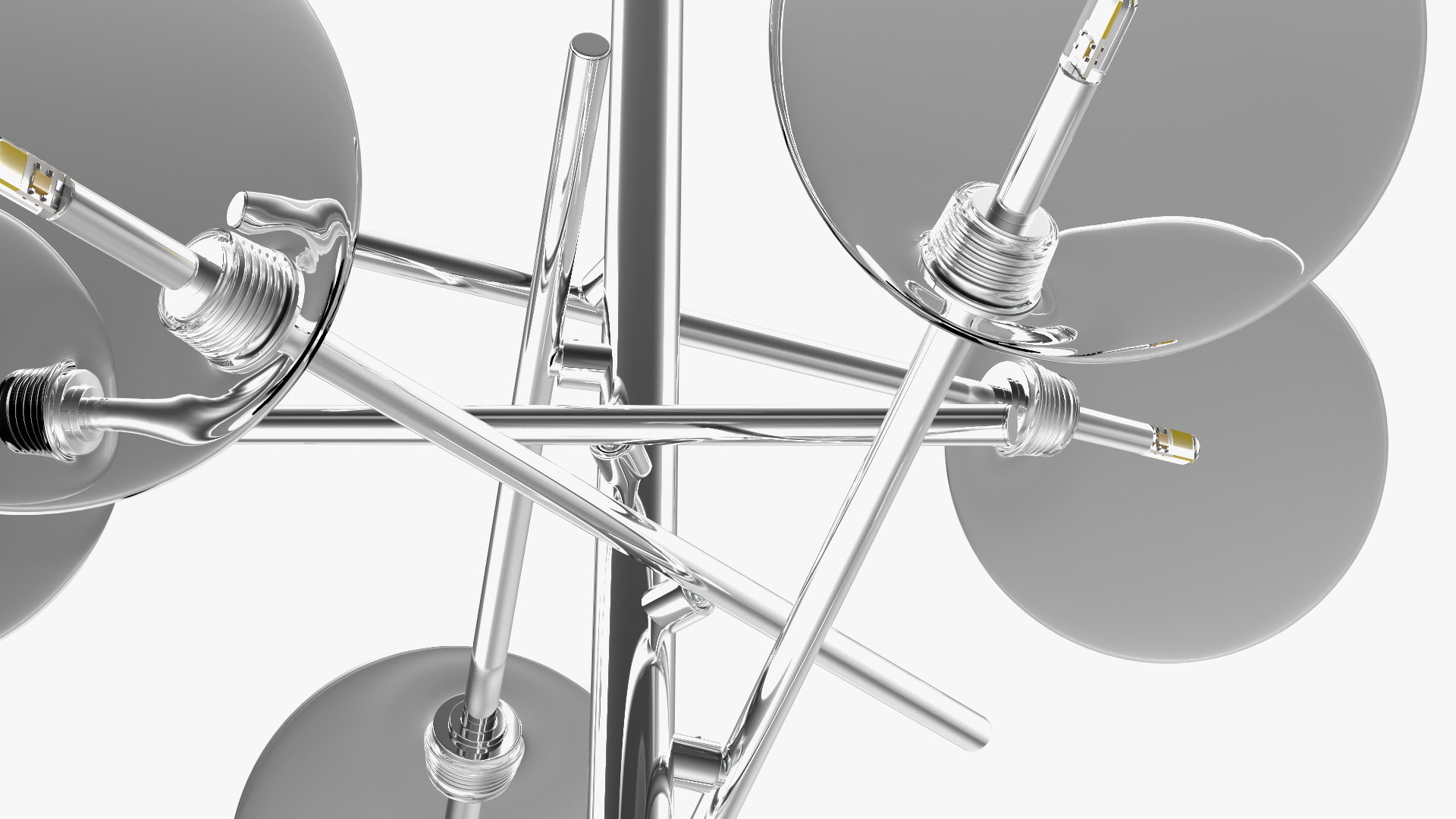 Light Cluster Globe Pendant Silver 3D model