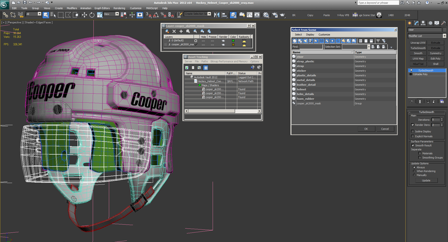 Hockey Helmet Cooper Sk2000 3D