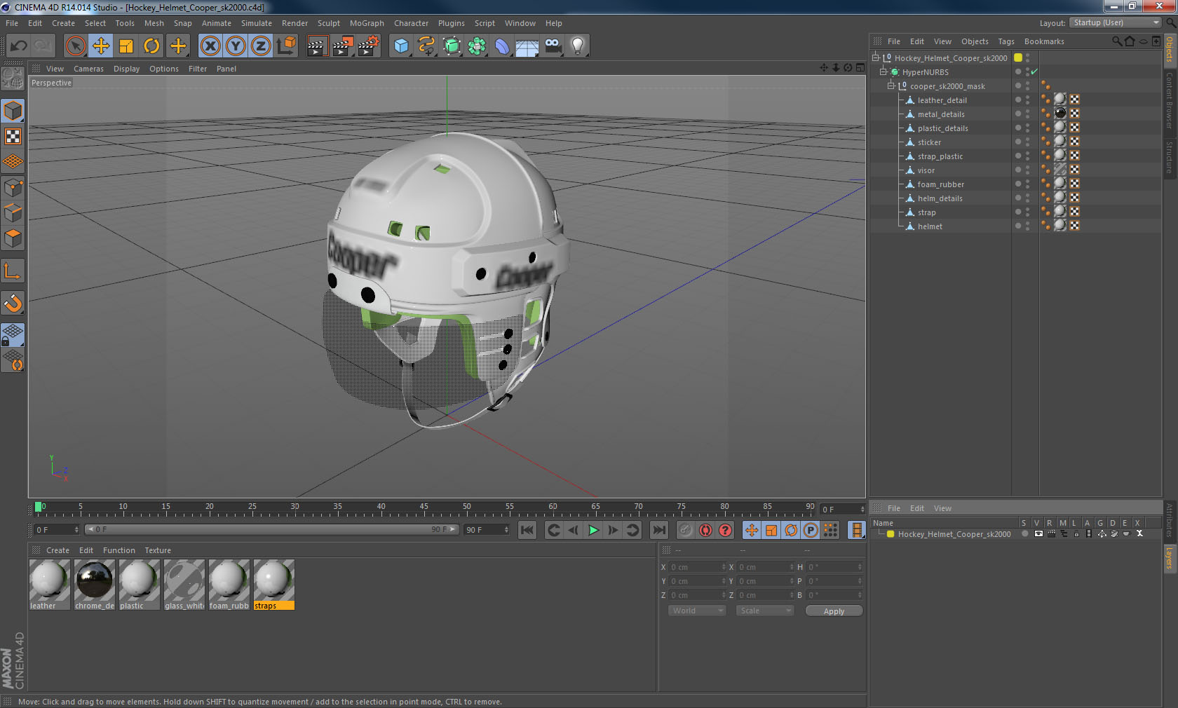 Hockey Helmet Cooper Sk2000 3D